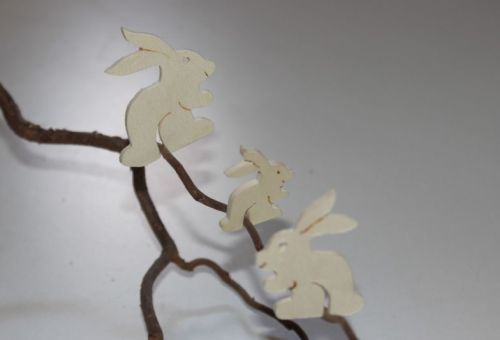 Holzstecker Hase mittel