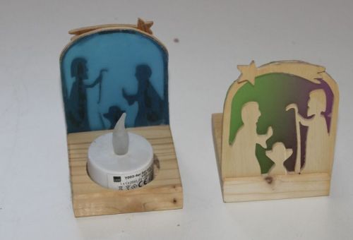 Lichterkrippe für Teelicht