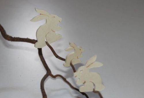 Holzstecker Hase mittel